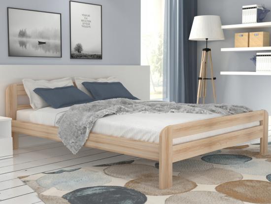 Moderná posteľ DALLAS 90x200 drevená BOROVICA